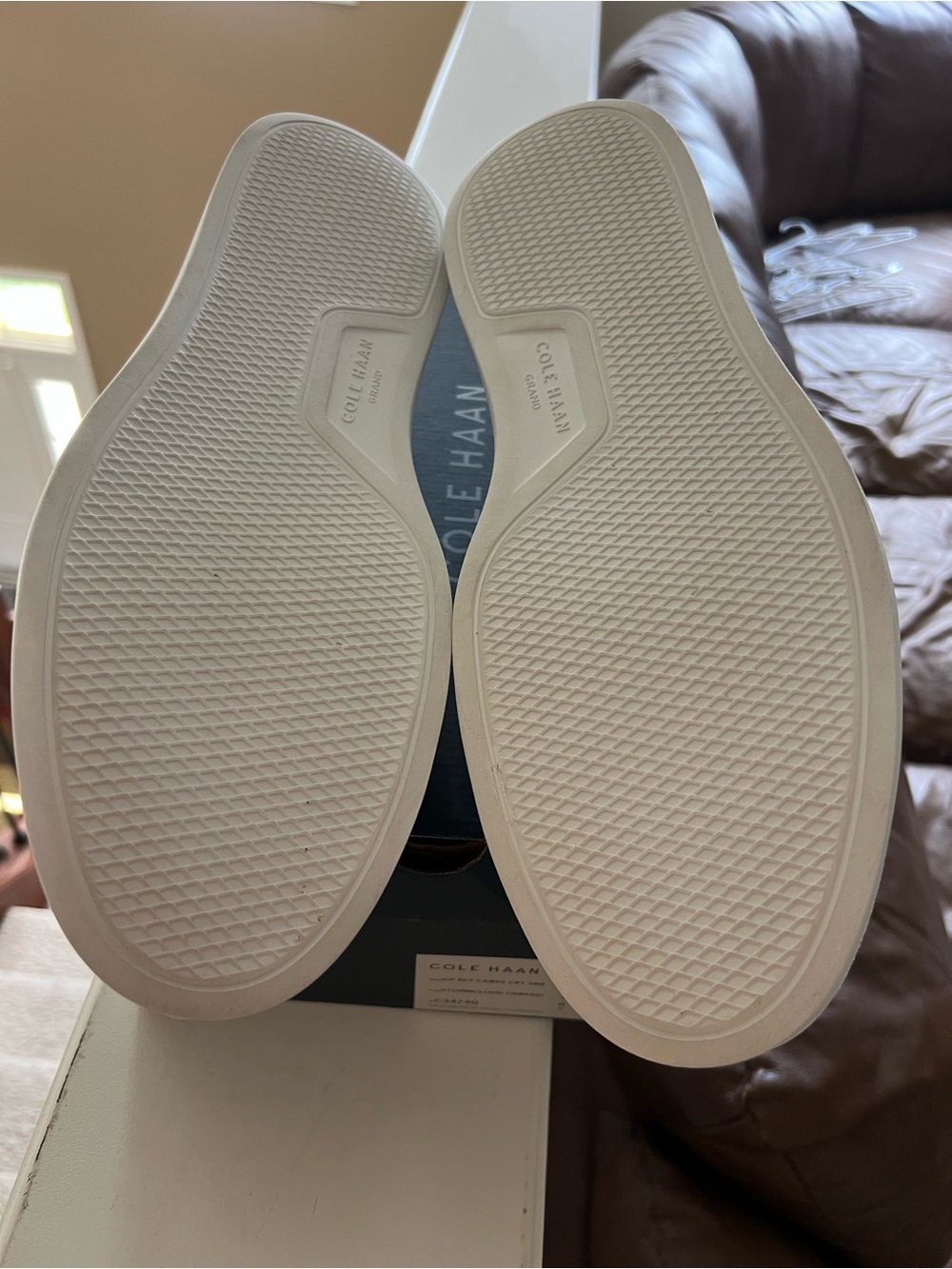 Cole Haan Gray Canvas Sneakers with White Soles - Picture 4 of 5